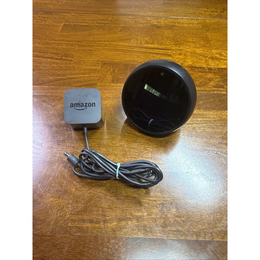 Amazon Echo Spot Smart Assistant Alexa Screen Black VN94DQ with Power Adapter